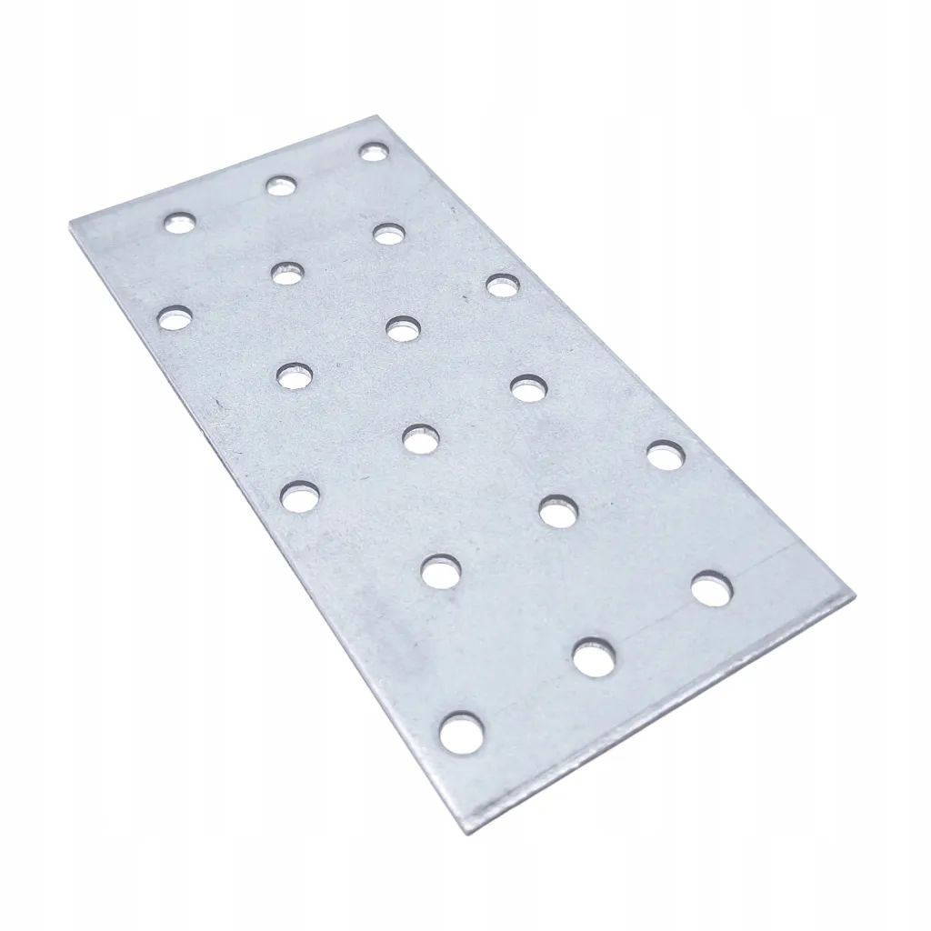 Płytka Perforowana Łącznik Ciesielki PP7 Płaskownik 120x60x2,0 Ocynk 10szt