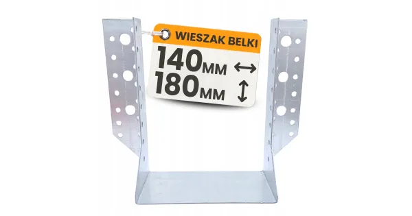 Wieszak Belki WB140-180 Wspornik Łącznik Ciesielski 140x180x2,0 Ocynk 1szt
