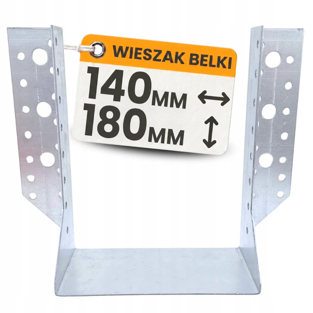 Wieszak Belki WB140-180 Wspornik Łącznik Ciesielski 140x180x2,0 Ocynk 1szt