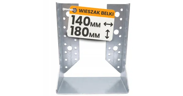 Wieszak Belki Zagięty WBZ140-180 Wspornik Łącznik Ciesielski 140x180 1szt