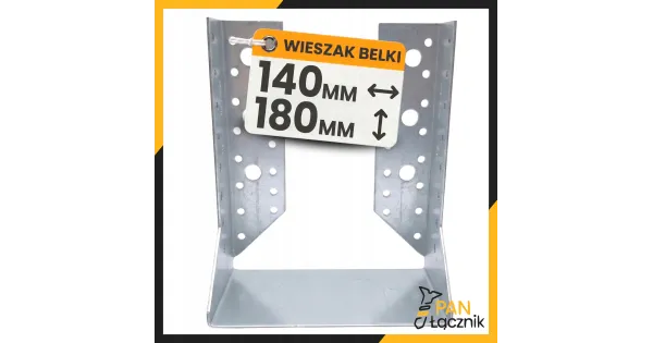 Wieszak Belki Zagięty WBZ140-180 Wspornik Łącznik Ciesielski 140x180 1szt