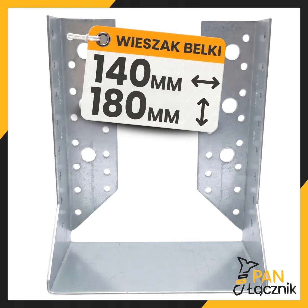 Wieszak Belki Zagięty WBZ140-180 Wspornik Łącznik Ciesielski 140x180 1szt