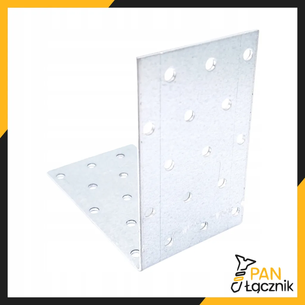 Kątownik Ciesielski Łącznik KM15 Montażowy 100x100x60x2 Stalowy Ocynk 10szt