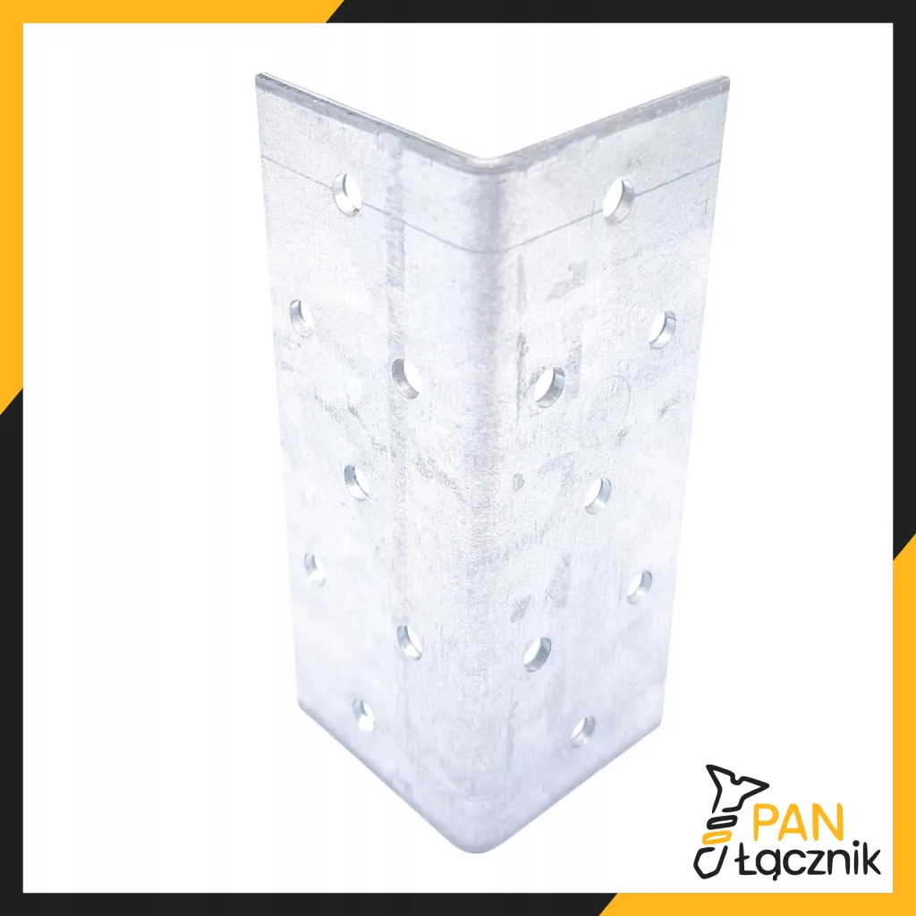 Kątownik Ciesielski Łącznik KM4 Montażowy 40x40x100x2 Stalowy Ocynk 10szt