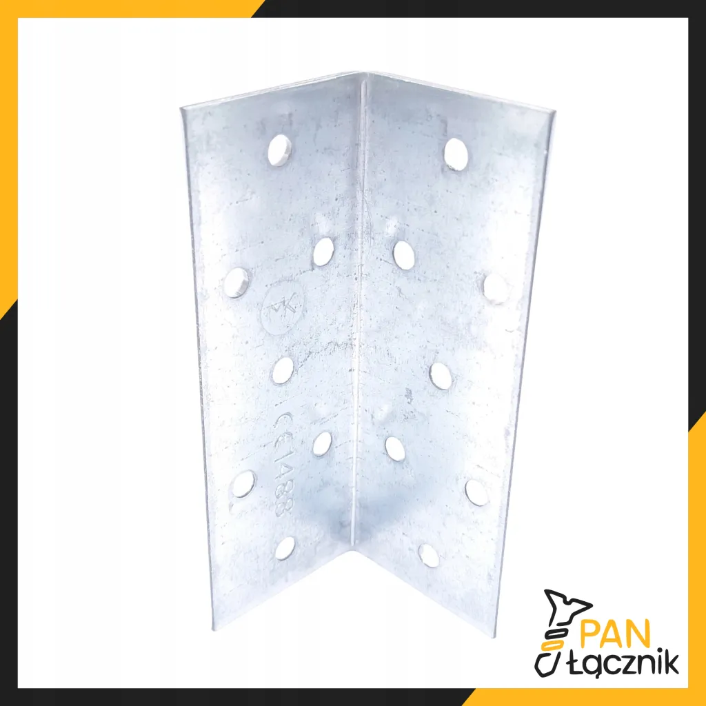 Kątownik Ciesielski Łącznik KM4 Montażowy 40x40x100x2 Stalowy Ocynk 10szt