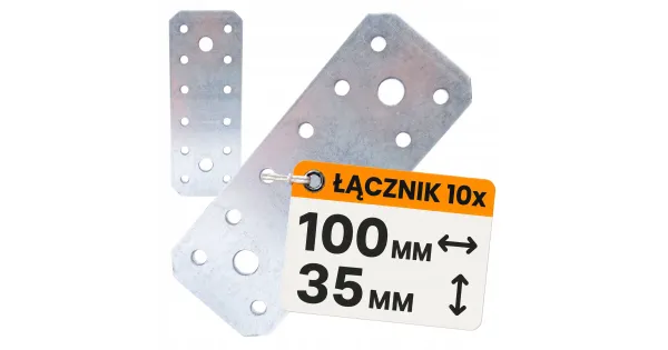 Łącznik Płaski Ciesielski Płaskownik 100x35x2 LP0 Montażowy Ocynk 10szt