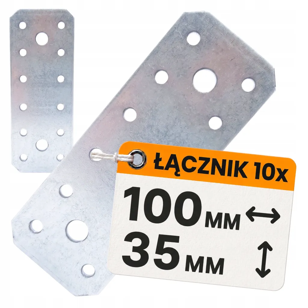 Łącznik Płaski Ciesielski Płaskownik 100x35x2 LP0 Montażowy Ocynk 10szt