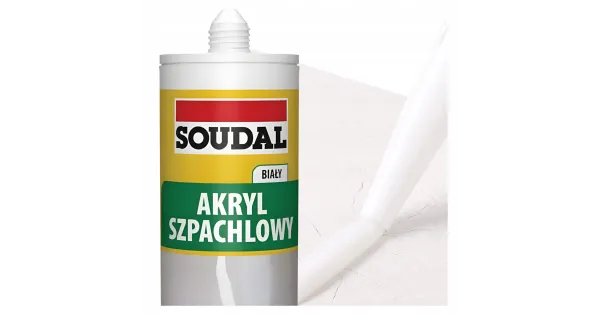 Akryl Lekki Szpachlowy Soudal 280ml Uniwersalny Biały Uszczelniacz Akrylowy