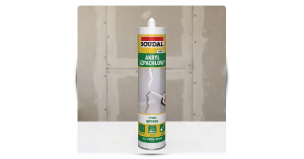 Akryl Lekki Szpachlowy Soudal 280ml Uniwersalny Biały Uszczelniacz Akrylowy