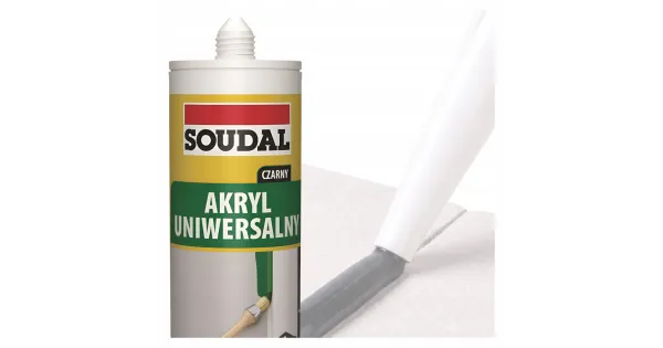 Akryl Czarny Uniwersalny Gips Cegła Drewno Soudal 280 ml