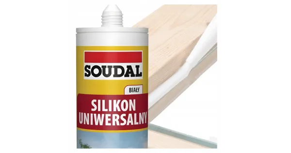 Silikon Biały Uniwersalny Uszczelniacz Soudal 280 ml Odporny na Pleśń