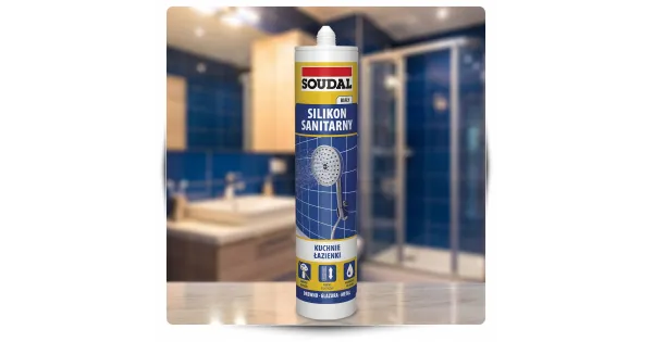 Silikon Sanitarny Biały Uszczelniacz Soudal 280ml Odporny na Wilgoć Pleśń