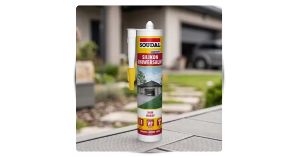 Silikon Przezroczysty Uniwersalny Bezbarwny Uszczelniacz Soudal 280 ml