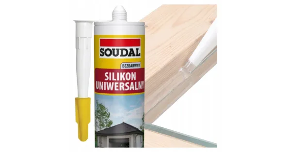 Silikon Przezroczysty Uniwersalny Bezbarwny Uszczelniacz Soudal 280 ml