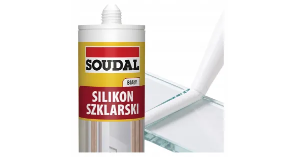 SILIKON USZCZELNIACZ SZKLARSKI BIAŁY SOUDAL 280 ml