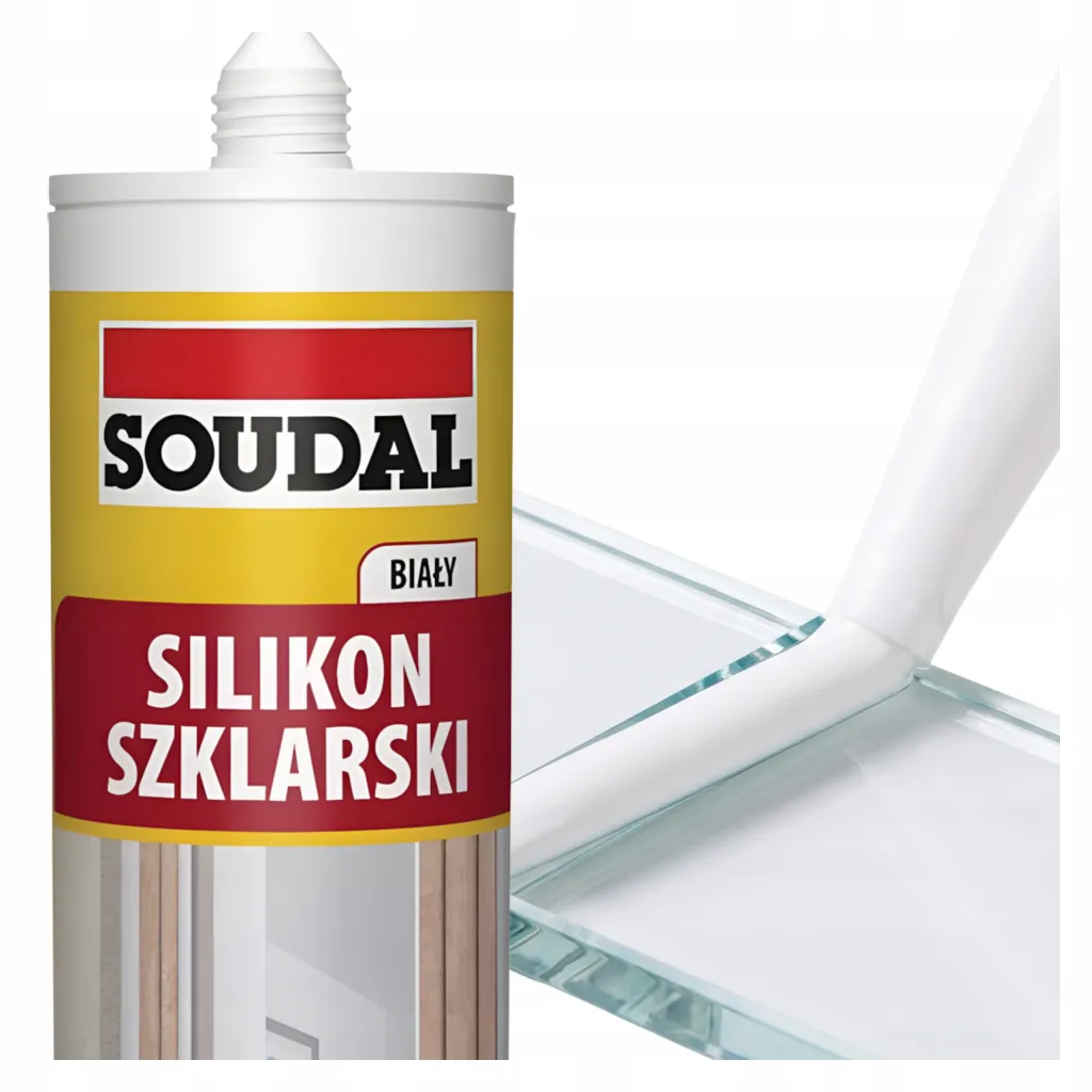 SILIKON USZCZELNIACZ SZKLARSKI BIAŁY SOUDAL 280 ml