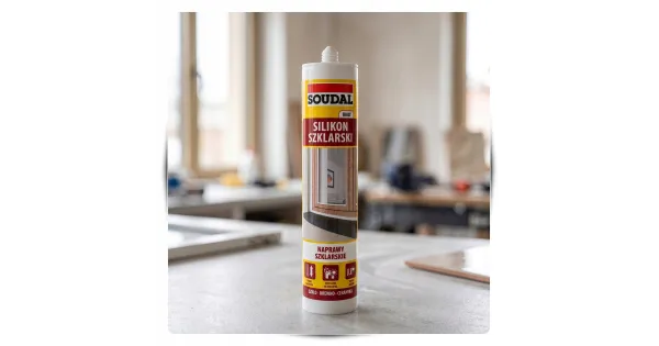 SILIKON USZCZELNIACZ SZKLARSKI BIAŁY SOUDAL 280 ml