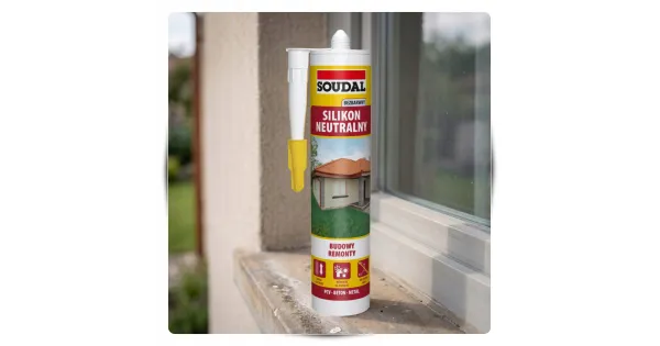 Silikon Neutralny Budowlany Bezbarwny Soudal 280ml Uszczelniacz Elastyczny