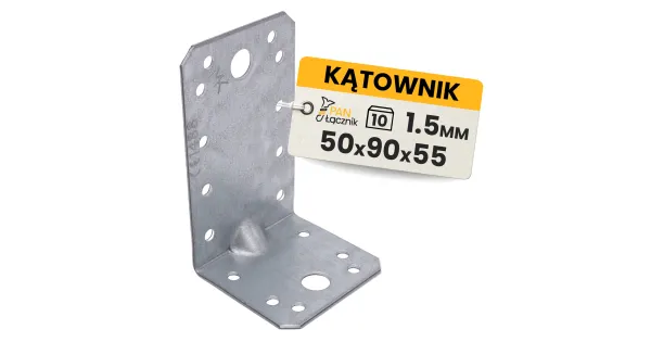 Kątownik Ciesielski Łącznik KPS3 Montażowy 50x90x55x1,5 Stalowy Ocynk 10szt