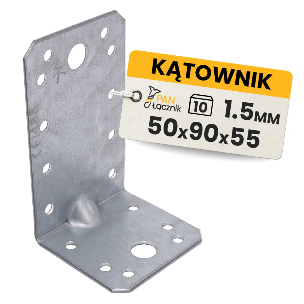Kątownik Ciesielski Łącznik KPS3 Montażowy 50x90x55x1,5 Stalowy Ocynk 10szt