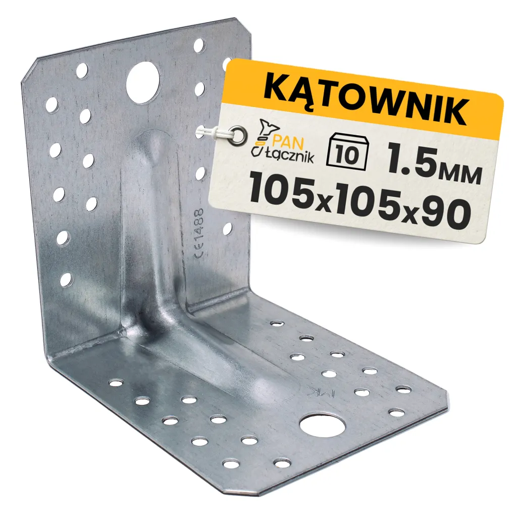 Kątownik Ciesielski Łącznik KPS2 Montażowy 105x105x90x1,5 Stalowy 10szt