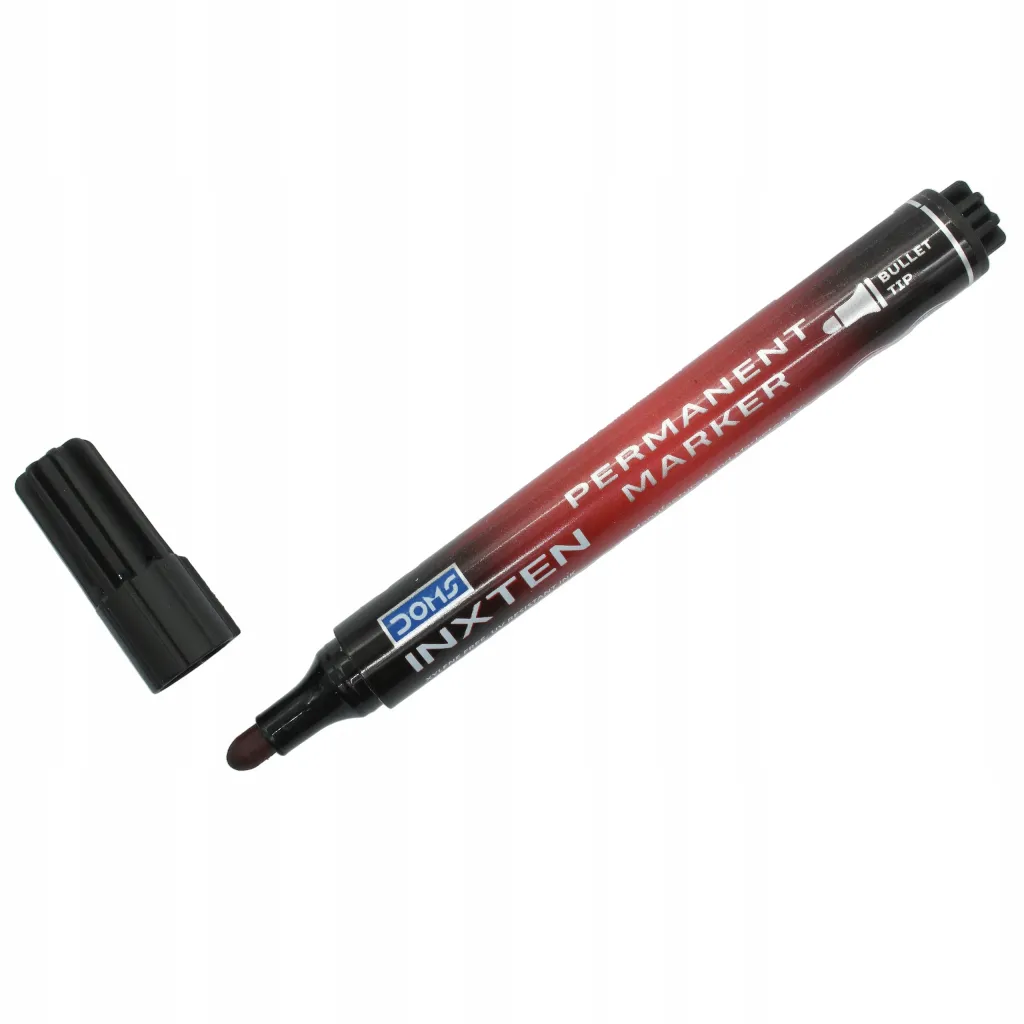 Marker Permanentny Czerwony Pisak Wodoodporny Okrągła Końcówka Linia 2mm