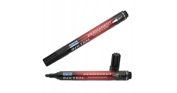 Marker Permanentny Czerwony Pisak Wodoodporny Okrągła Końcówka Linia 2mm