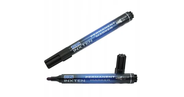 Marker Permanentny Niebieski Pisak Wodoodporny Okrągła Końcówka Linia 2mm
