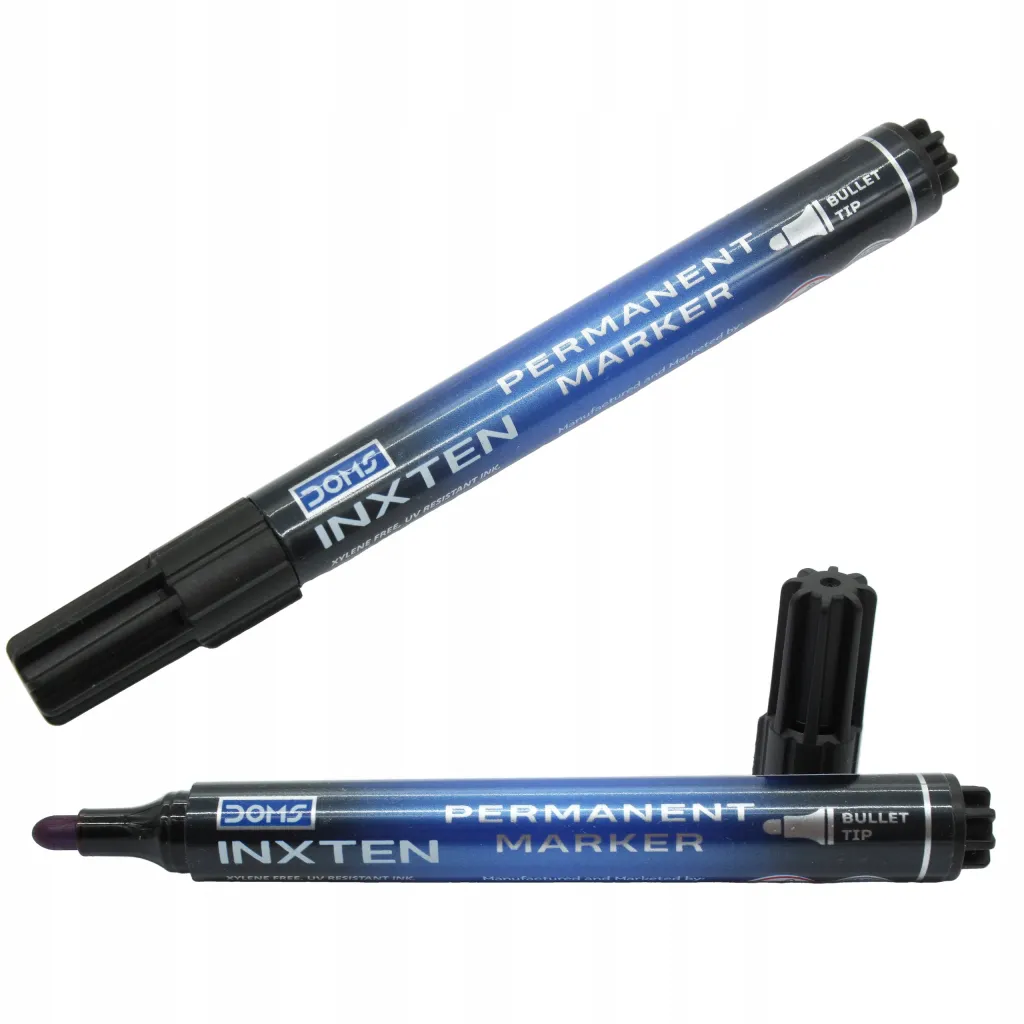 Marker Permanentny Niebieski Pisak Wodoodporny Okrągła Końcówka Linia 2mm