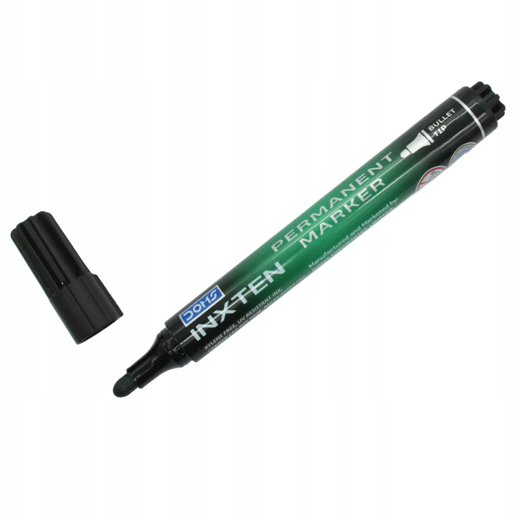 Marker Permanentny Zielony Pisak Wodoodporny Okrągła Końcówka Linia 2mm