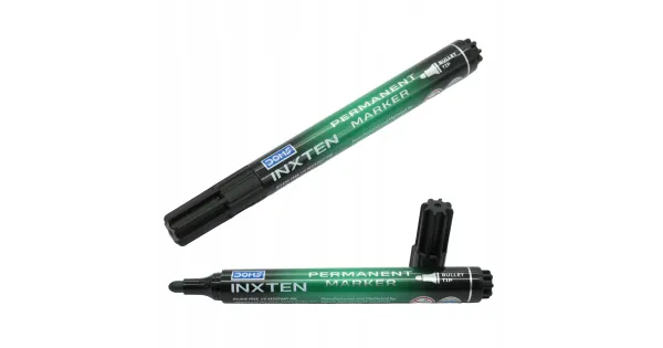 Marker Permanentny Zielony Pisak Wodoodporny Okrągła Końcówka Linia 2mm