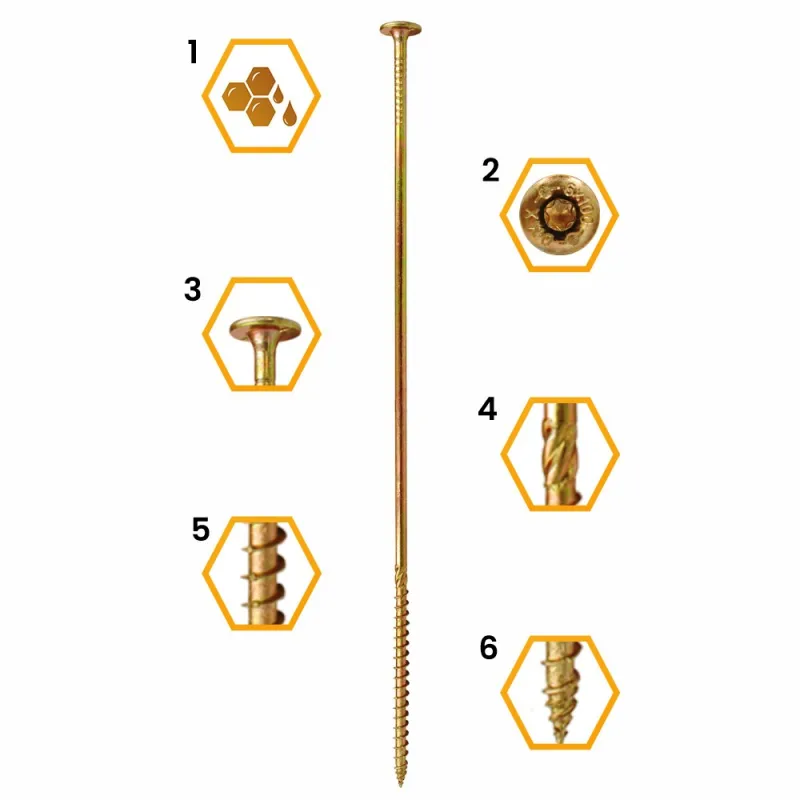 WKRĘTY CIESIELSKIE DO DREWNA TALERZOWE 8x320 TORX