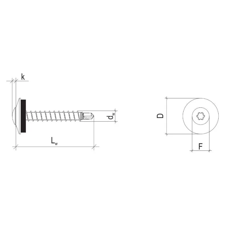 WKRĘTY FARMERSKIE 4,8x35 RAL 8004 TORX FARMERY KLIMAS