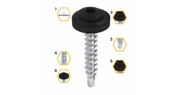 WKRĘTY FARMERY ETANCO TORX 9005 4,8x35 250szt