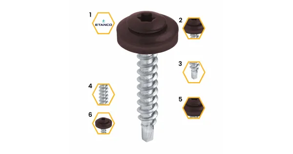 WKRĘTY FARMERSKIE ETANCO 8017 4,8X35 TORX 250szt