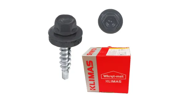 WKRĘTY FARMERSKIE 4,8x25mm RAL 7024 FARMERY 250szt KLIMAS