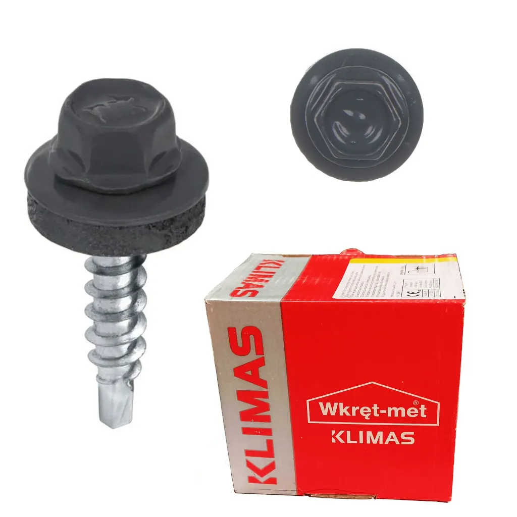 WKRĘTY FARMERSKIE 4,8x25mm RAL 7024 FARMERY 250szt KLIMAS