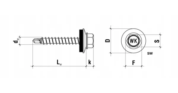 WKRĘTY FARMERSKIE 4,8x25mm RAL 7024 FARMERY 250szt KLIMAS