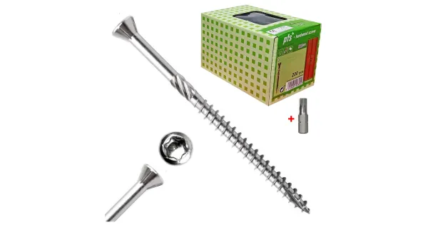 WKRĘTY TARASOWE 4,5x60 NIERDZEWNE C2 TORX +BIT 200sz