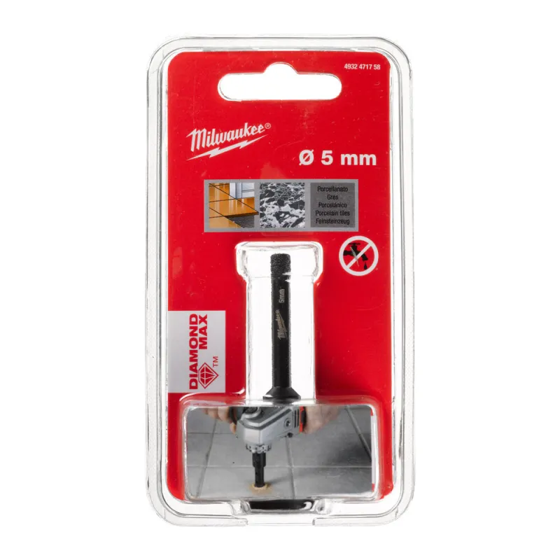 WIERTŁA DIAMENTOWE M14 NA SUCHO 5mm MILWAUKEE 1szt