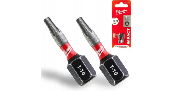 Bit końcówka udarowa Milwaukee TX10 TORX 2szt!