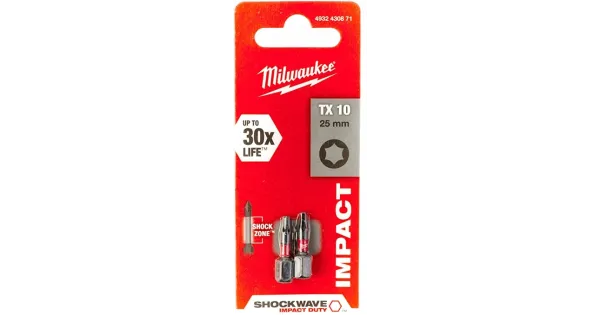 Bit końcówka udarowa Milwaukee TX10 TORX 2szt!