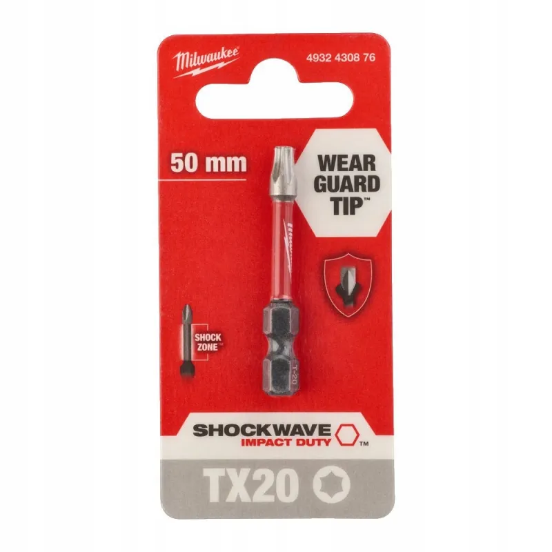 BIT KOŃCÓWKA UDAROWA MILWAUKEE TX20 x 50mm TORX     blister