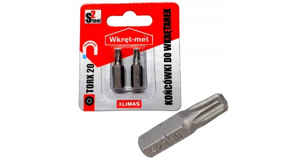 Końcówki do wkrętarek bity bit TORX TX 20 - 2 szt.