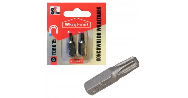 Końcówki do wkrętarek bity bit TORX TX 15 - 2 szt.