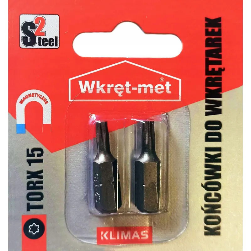 Końcówki do wkrętarek bity bit TORX TX 15 - 2 szt.