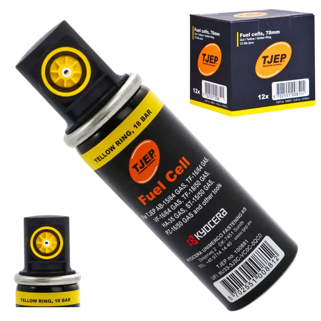 GAZ DO SZTYFCIAREK GWOŹDZIAREK TJEP YELLOW 30ML 12SZT