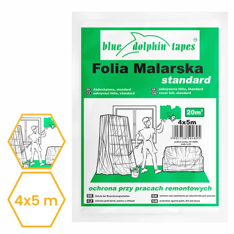 FOLIA MALARSKA STANDARD BDT STANDARD 4x5m BLUE DOLPHIN