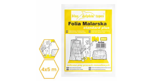 FOLIA MALARSKA STANDARD PLUS 4x5m BLUE DOLPHIN