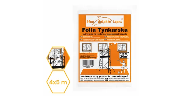 FOLIA TYNKARSKA OCHRONNA 4x5m BLUE DOLPHIN